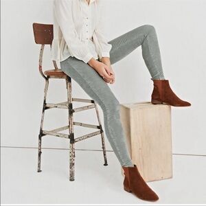 Lucky Brand Ava Super Skinny‎ Velvet Pant Shadow Mint Size 6/28 7W14198